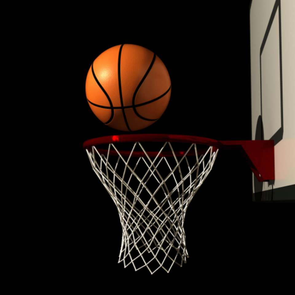Basketbal en een hoepel online puzzel