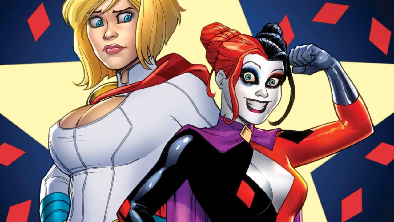 Machtmädchen und Harley Quinn Online-Puzzle