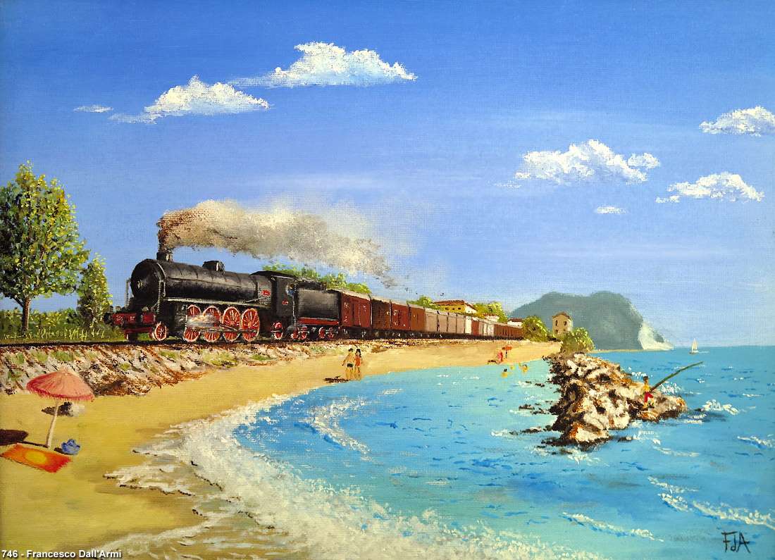 Σιδηροδρομική ζωγραφική 6 online παζλ