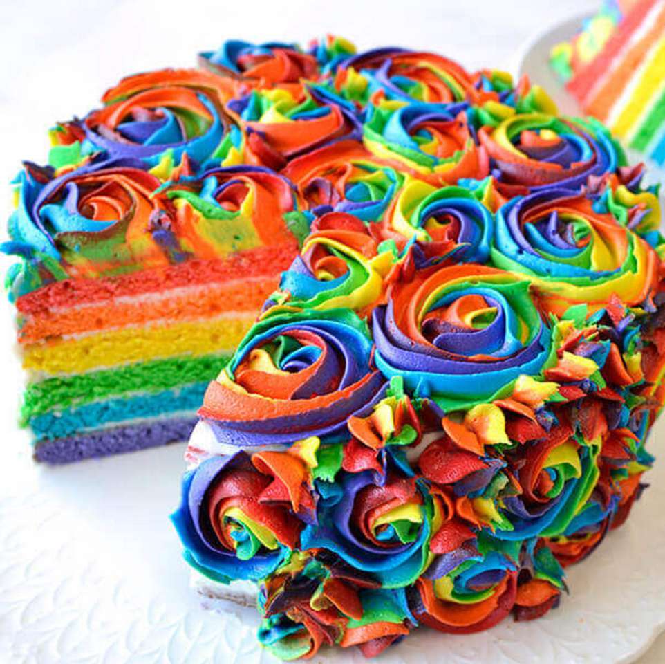 Rainbow Cake. онлайн пъзел