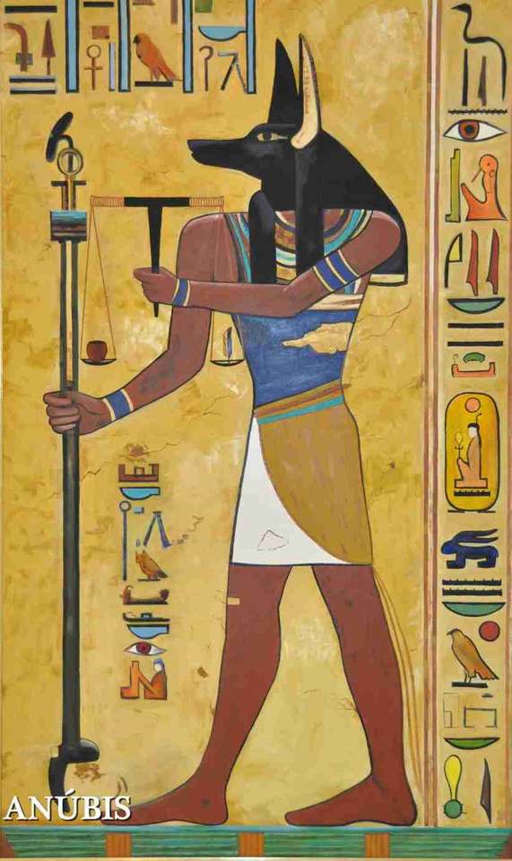 Egyptische kunst: Anubis online puzzel