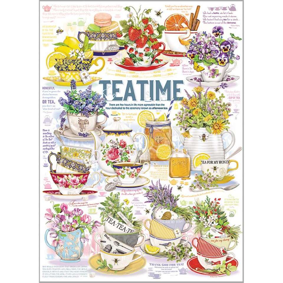 Collage du temps de thé puzzle en ligne