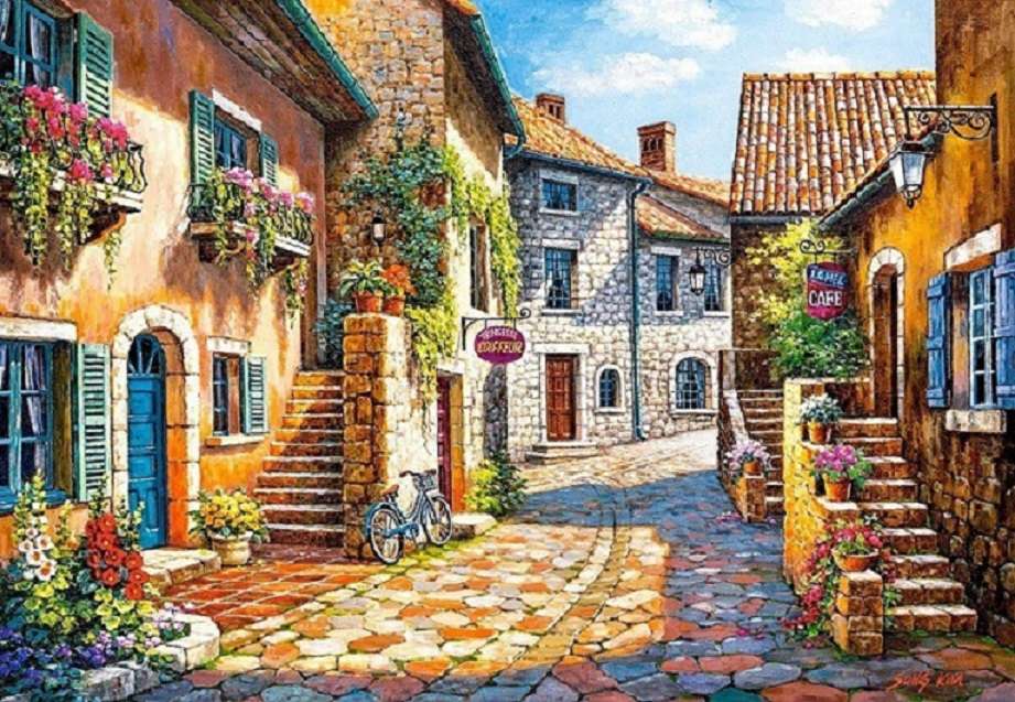Uma rua de pedra. puzzle online