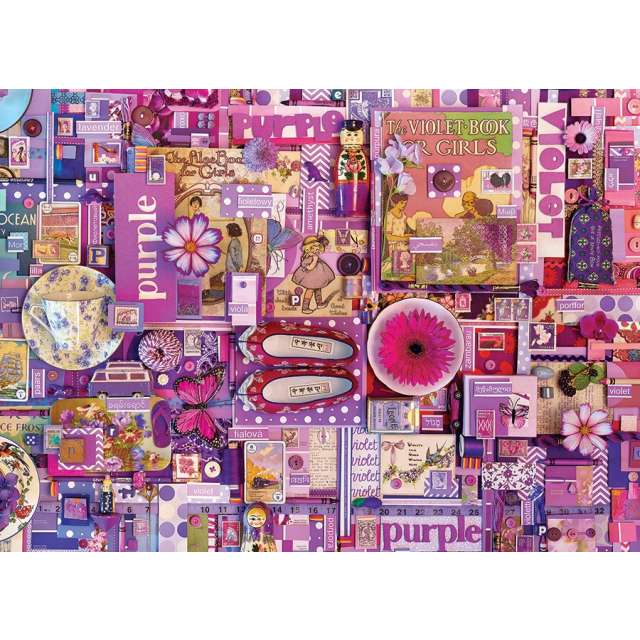 fialová puzzle skládačky online