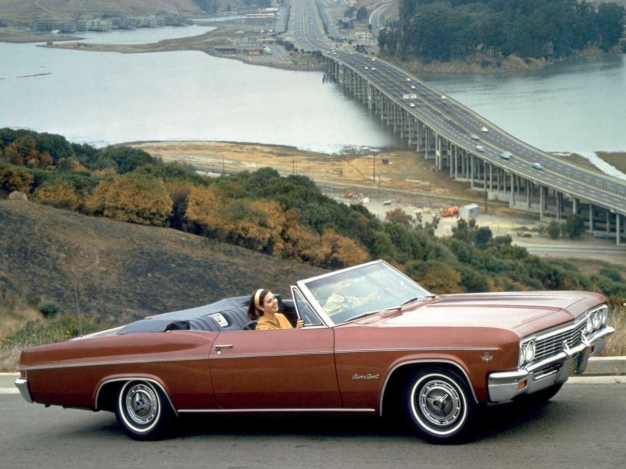 1966 Chevrolet Impala Super Sport 327 Cabriolet pussel på nätet