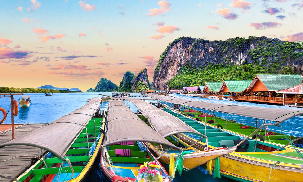 Landschap Thailand zee en eiland legpuzzel online