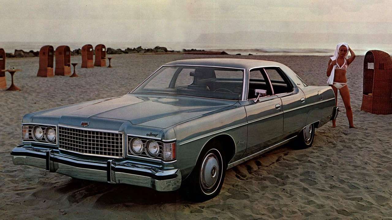 1973 Mercury Monterey Custom 4-дверный Hardt с колоннами онлайн-пазл