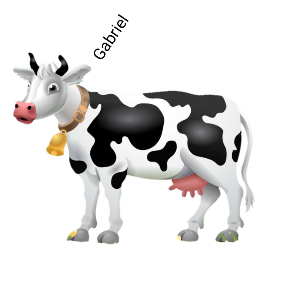 Roztomilé a roztomilé krávy online puzzle