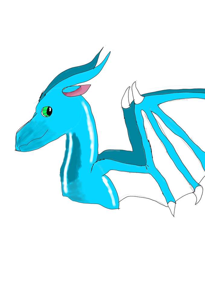 нарисуван дракон онлайн пъзел