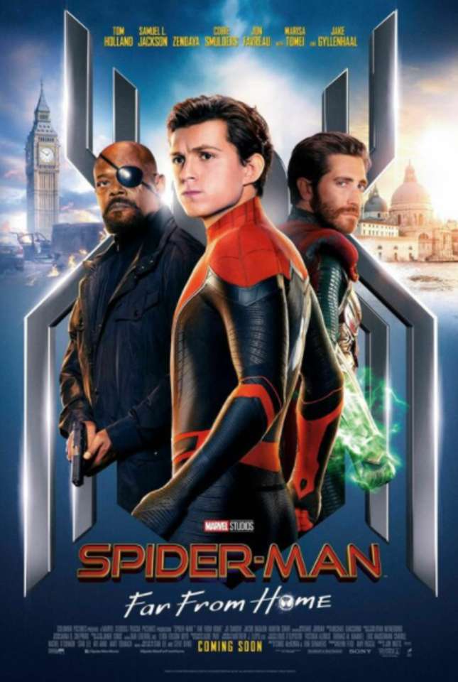 Spider-Man: Lejos del cartel de la película en casa rompecabezas en línea