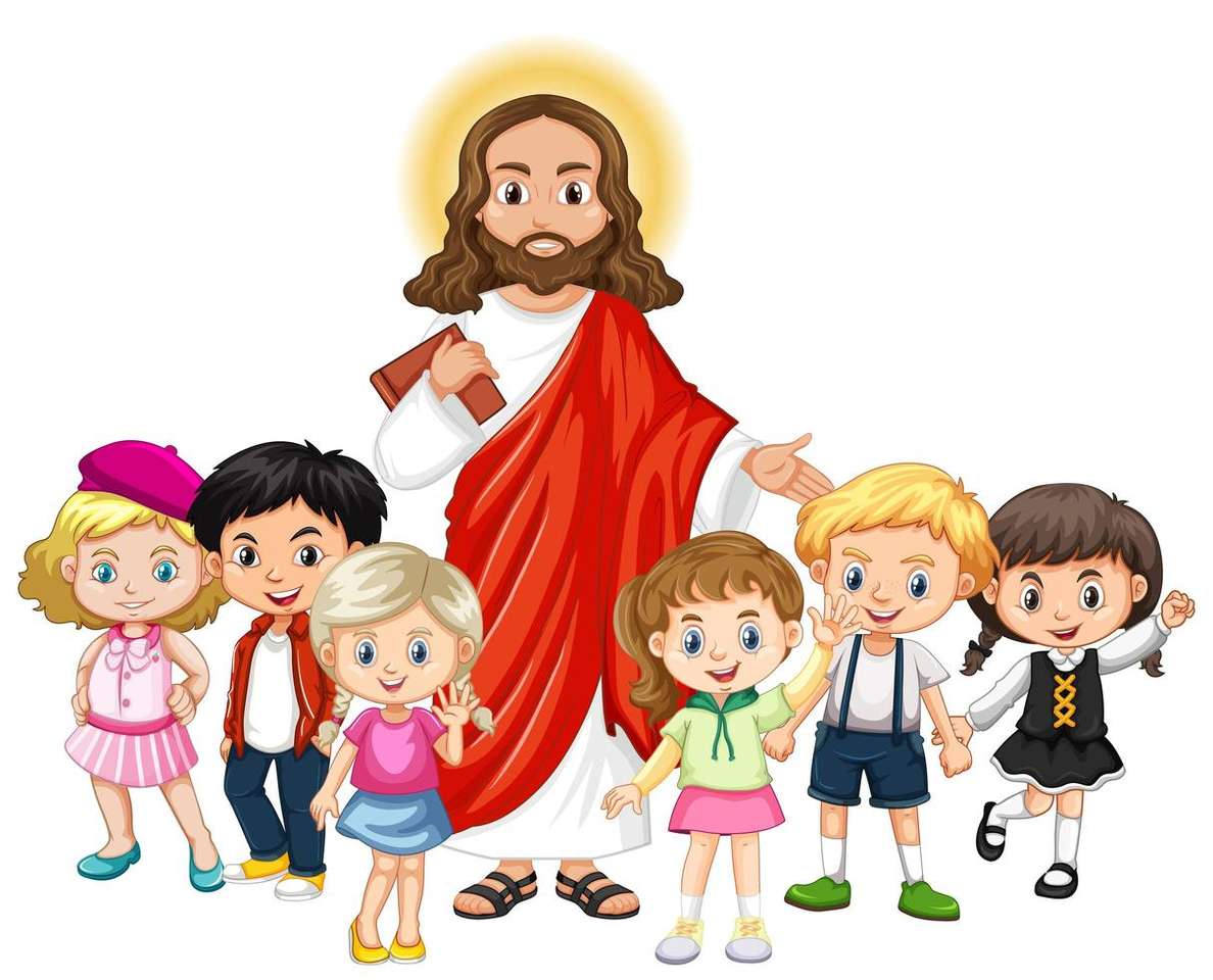 Jesus och barnen Pussel online