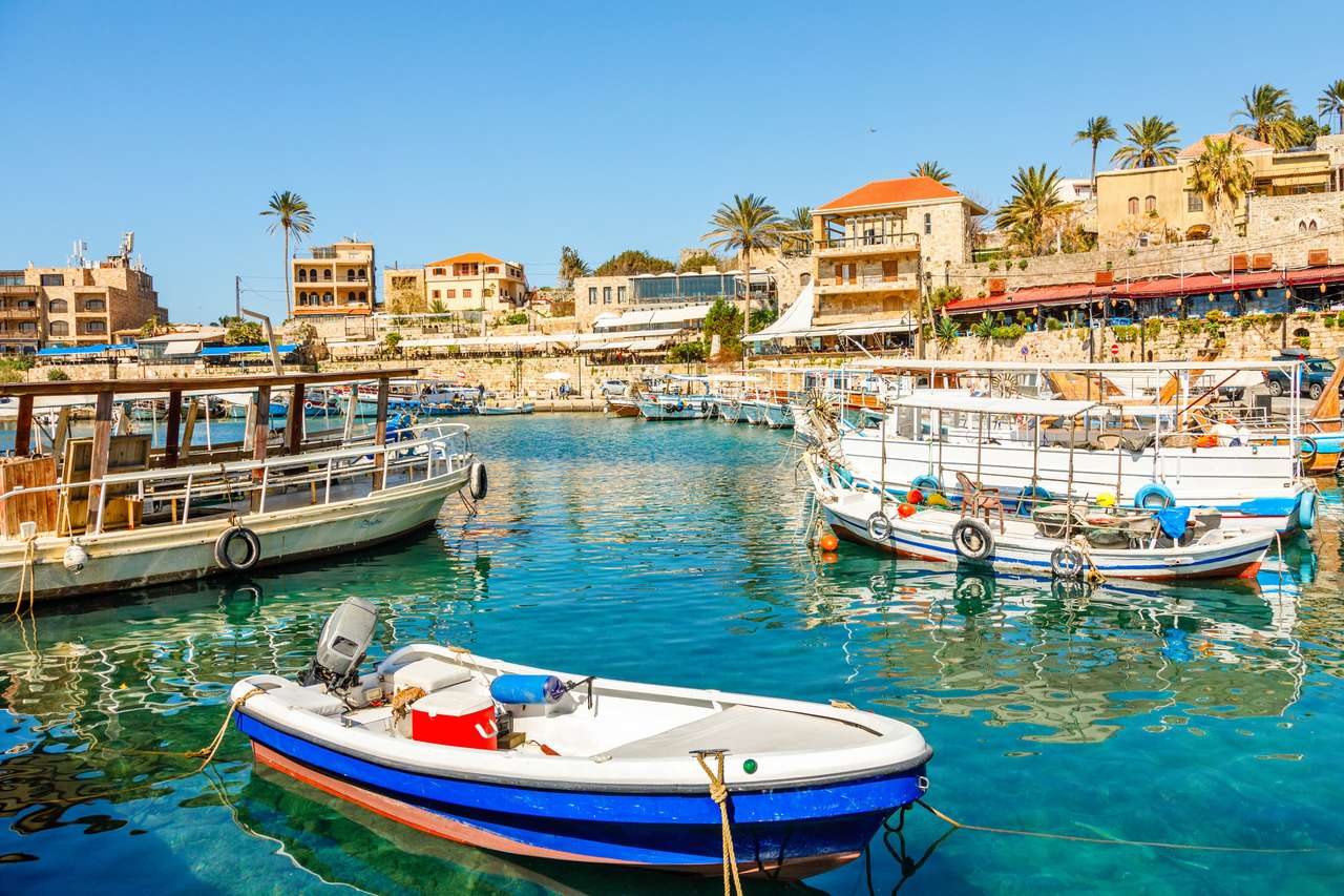 Lagoa do porto de Jbeil Mediterrâneo puzzle online