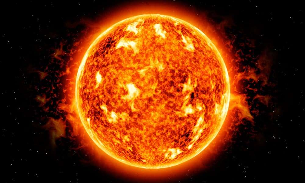 Dichtstbijzijnde foto van de zon online puzzel