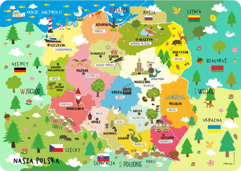 map of Poland jigsaw puzzle online