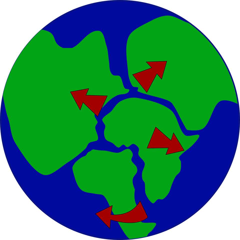 Continentes agrupados - Pangeia puzzle online