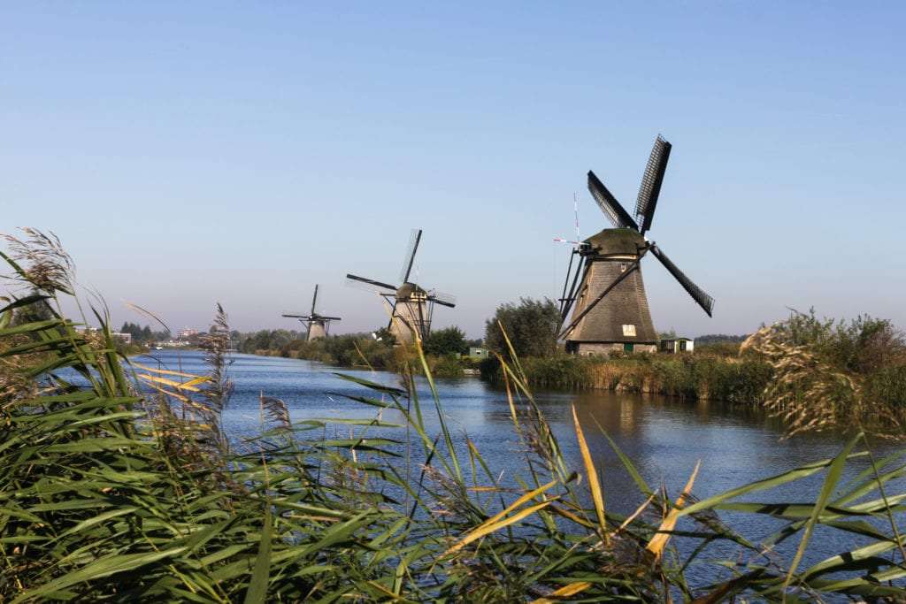 Вятърни мелници в Холандия онлайн пъзел