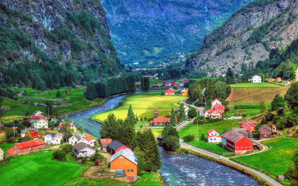 Gudbrandsdal Valley along the Akerselva River jigsaw puzzle online