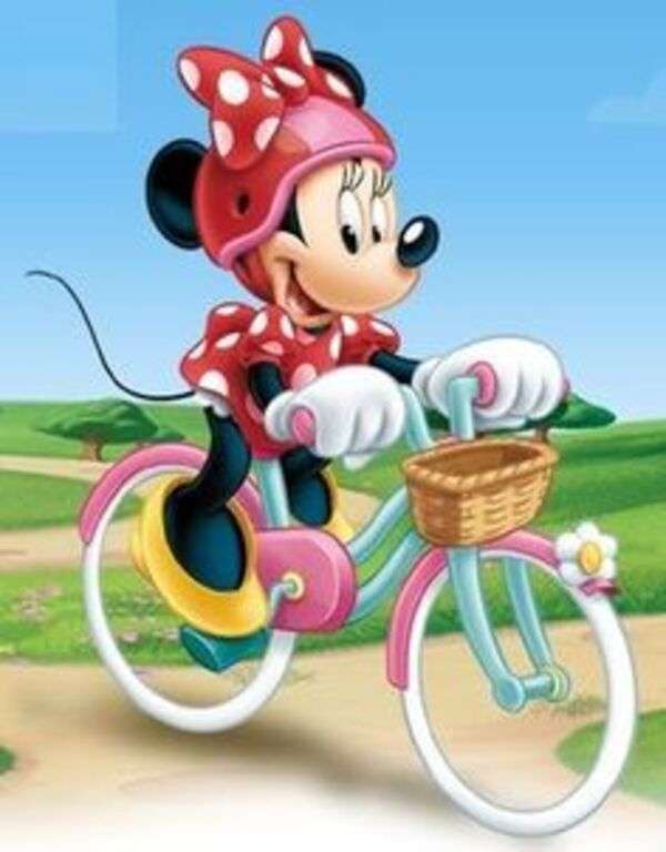 Muni mouse in bici puzzle online