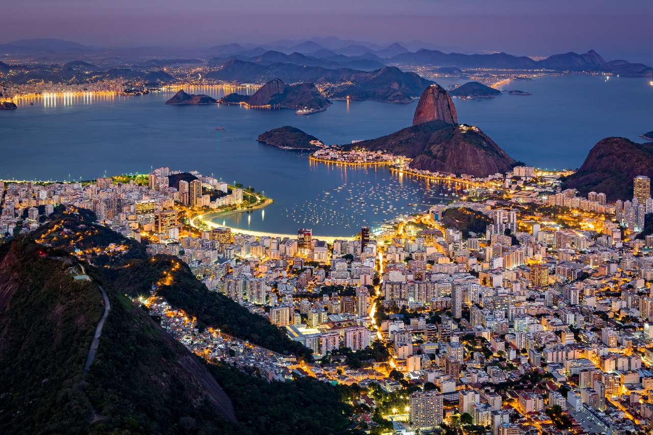 Vedere aeriană spectaculoasă asupra Rio de Janeiro puzzle online