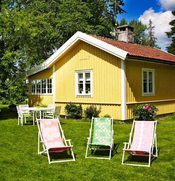Casa de campo de férias escandinava puzzle online