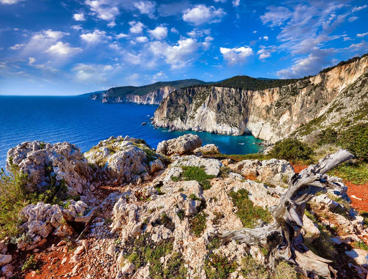 Schöne Landschaft der Insel Zakynthos Online-Puzzle