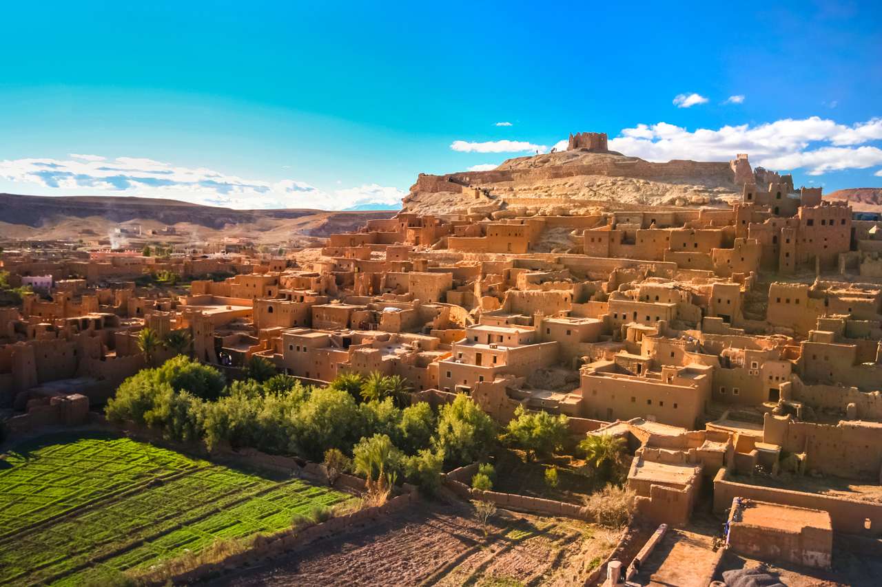 Ait Benhaddou is een versterkte stad, of ksar online puzzel