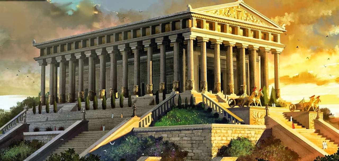 знаменитый греческий храм пазл онлайн