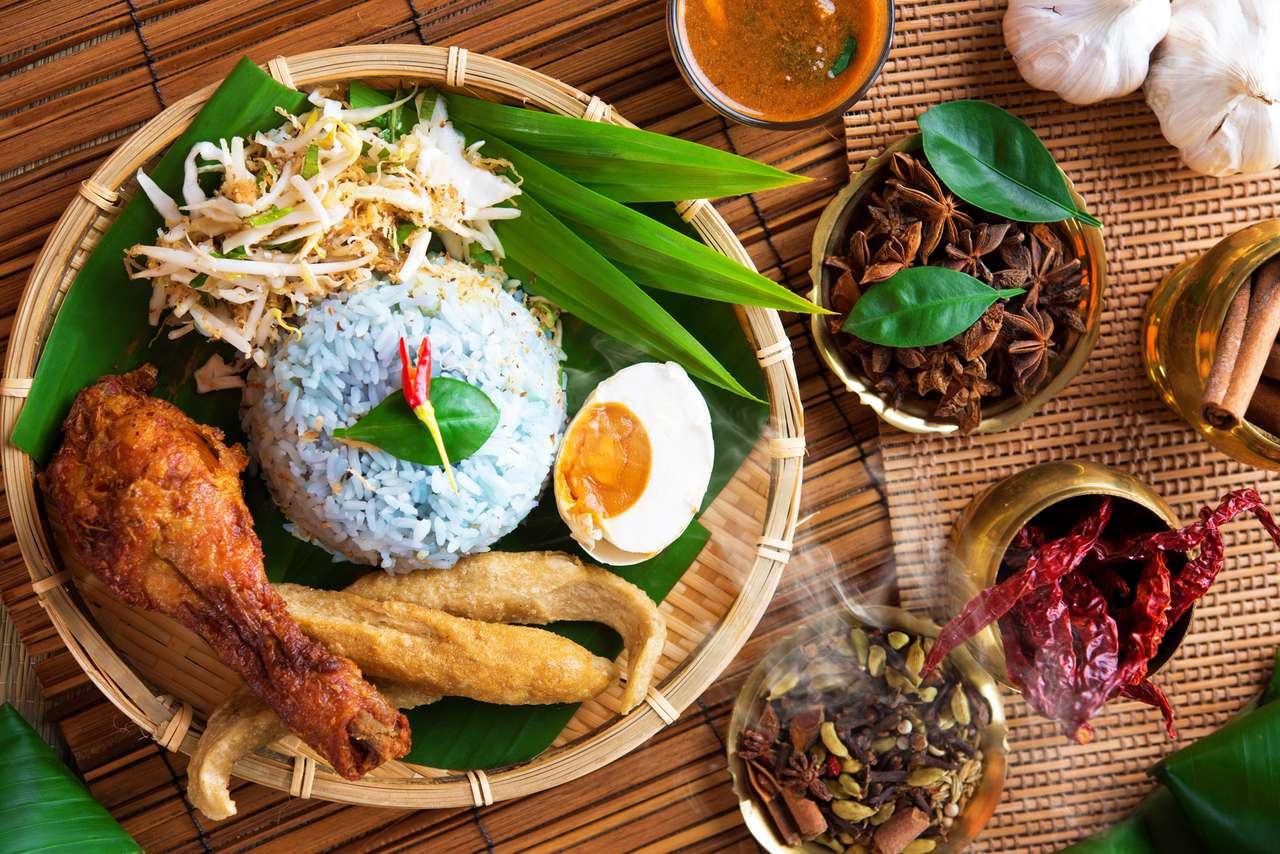 Сінгапурська курка з рисом онлайн пазл