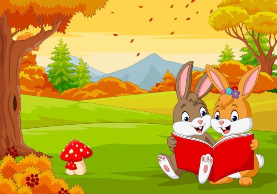 Coniglietti che leggono puzzle online