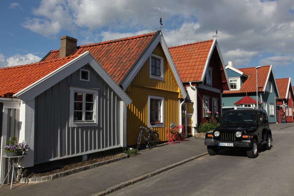 Maisons en bois en Suède puzzle en ligne