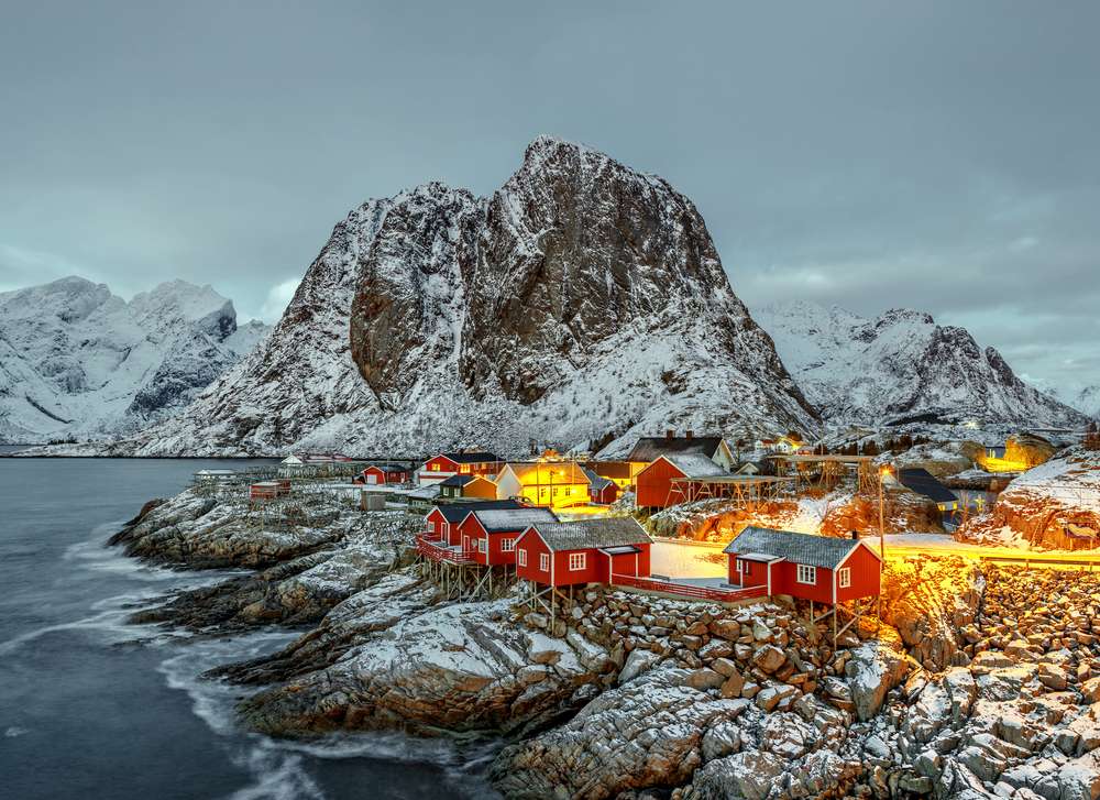 Лофотен - архипелаг, разположен в Норвежко море онлайн пъзел