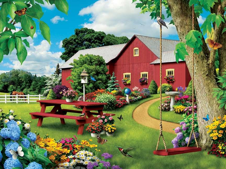 Holiday in the countryside. jigsaw puzzle online