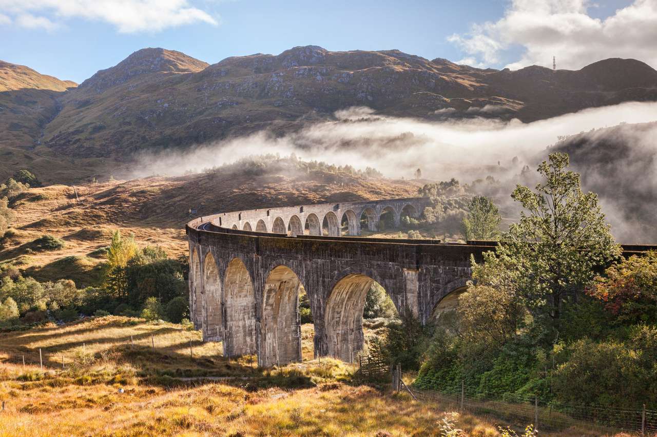 Glenfinnan viadukt, Lochaber, Highland, Skócia kirakós online