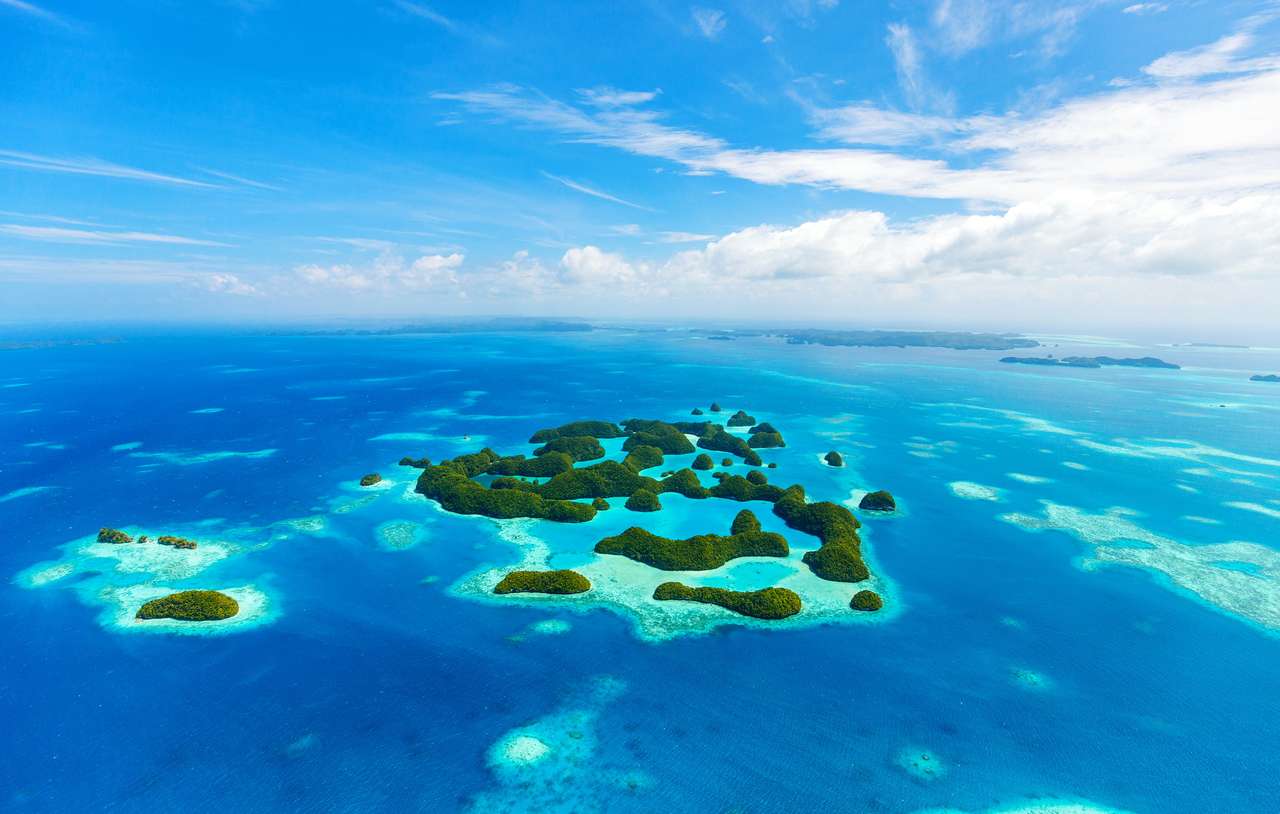 70 öar i Palau pussel på nätet