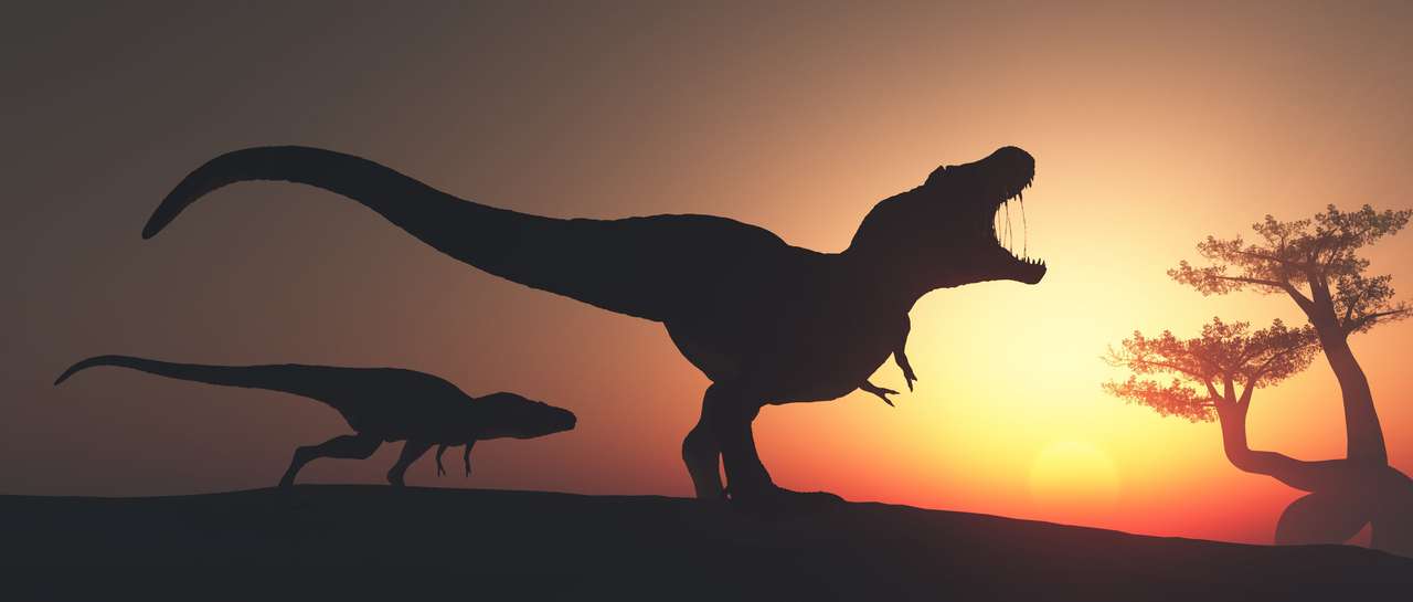 Tirannosauro Rex nella giungla puzzle online