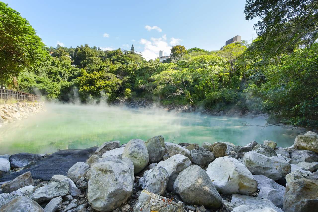 Термалната долина Beitou, Тайван онлайн пъзел