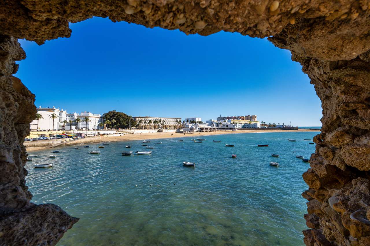 Strand von La Caleta in Cadiz Online-Puzzle
