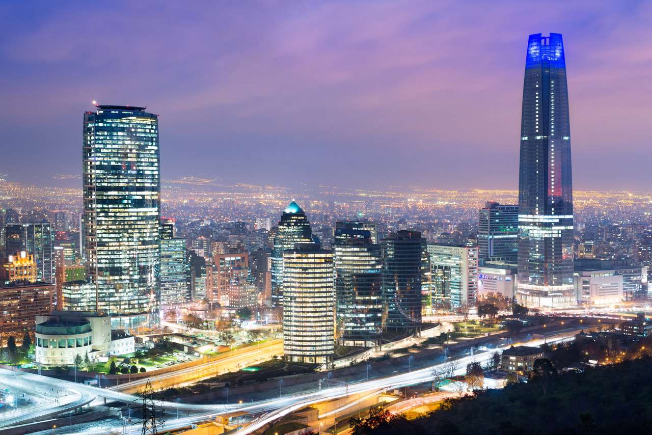 Skyline de Santiago do Chile quebra-cabeças online