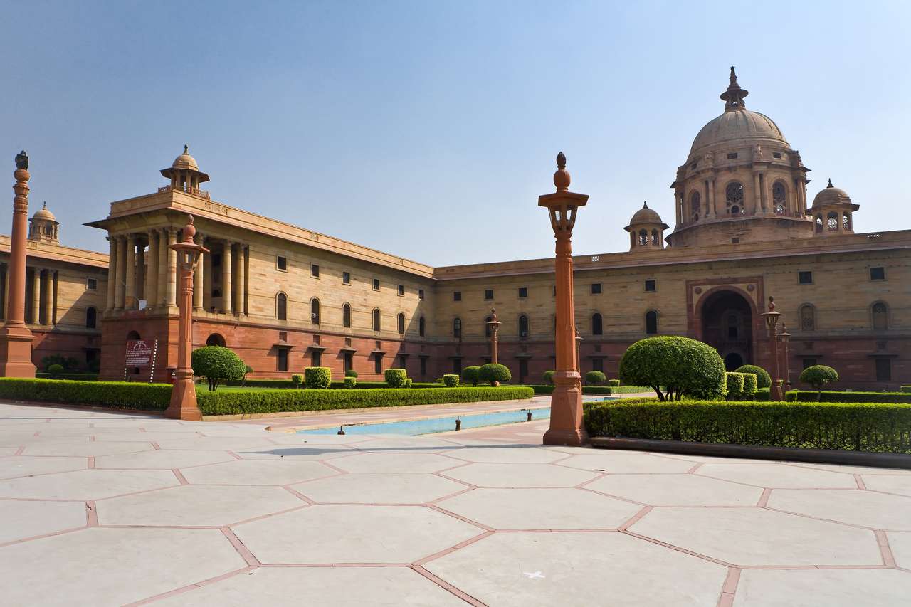 Индийски парламент в Ню Делхи, Индия онлайн пъзел