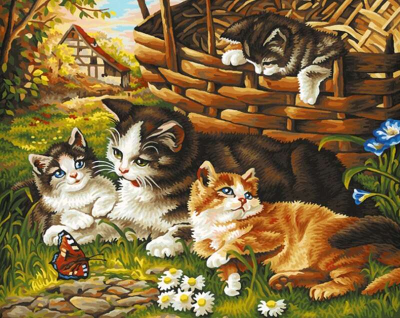 Quattro gattini puzzle online