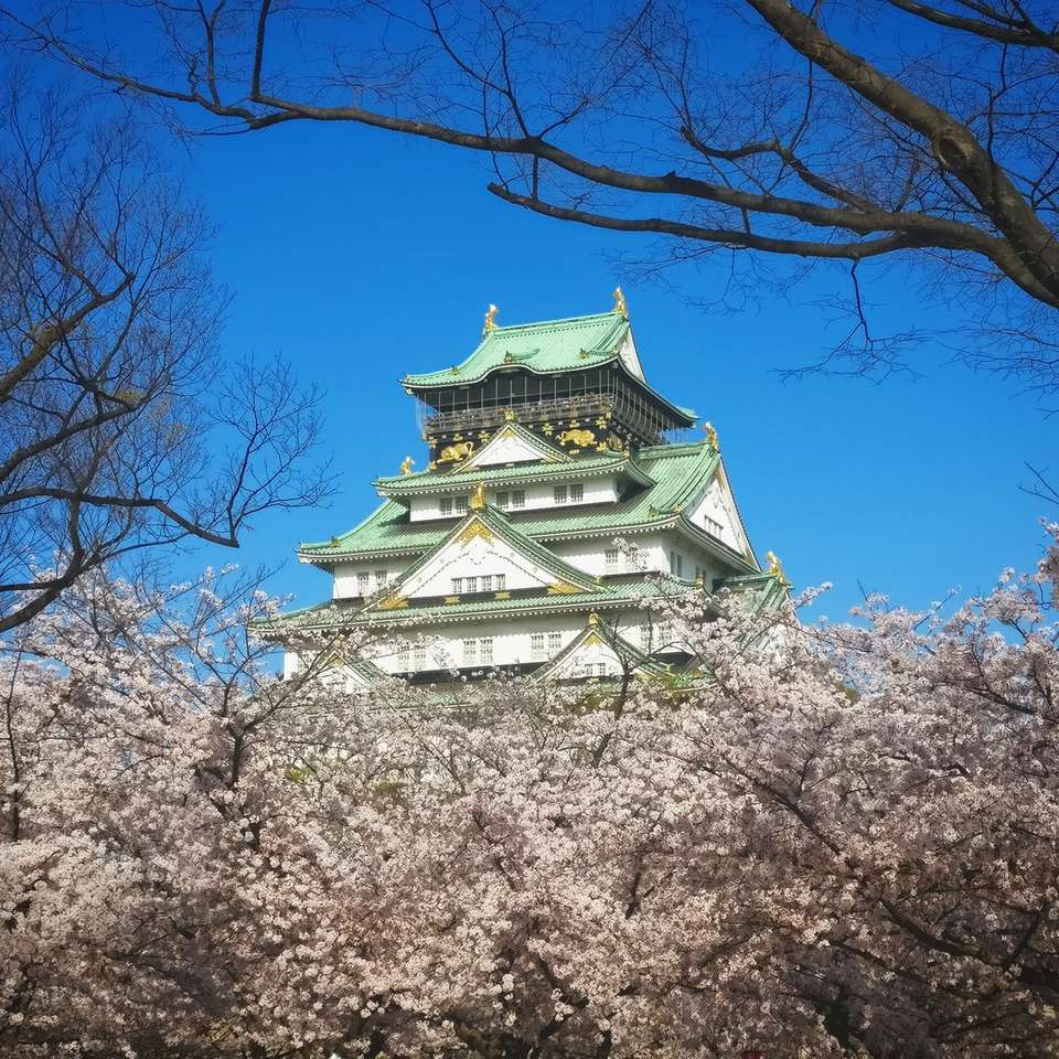 white and green temple under blue sky during daytime jigsaw puzzle online