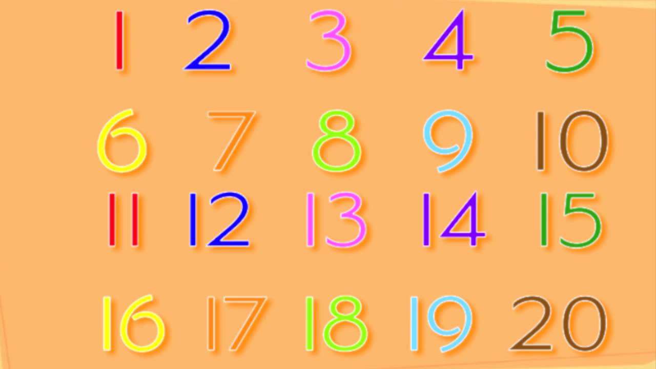 NUMBERS FROM 1 TO 20 quebra-cabeças online