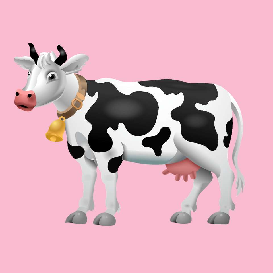 cute cow online puzzle