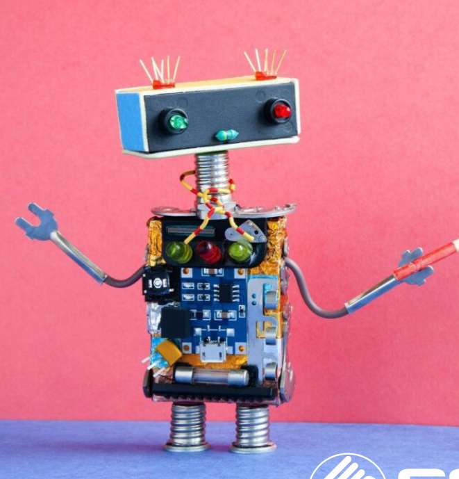 Återvunnen robot pussel på nätet