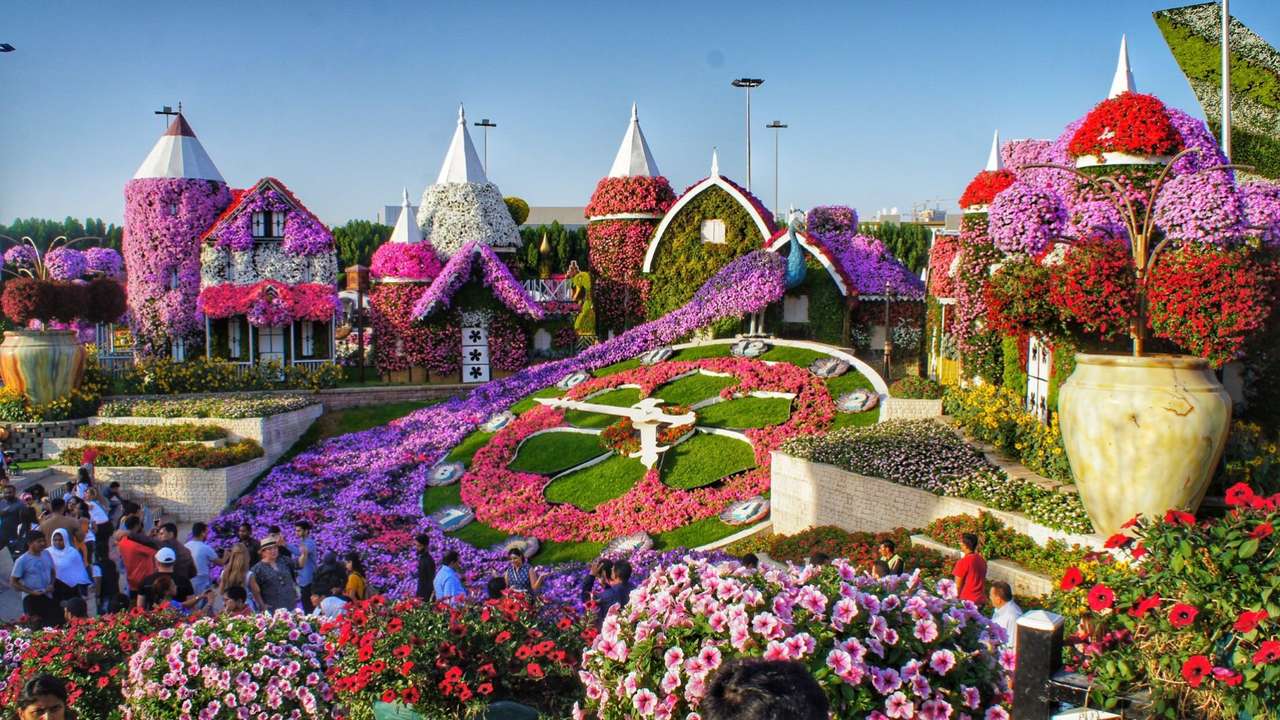 Jardin fleuri de Dubaï puzzle en ligne