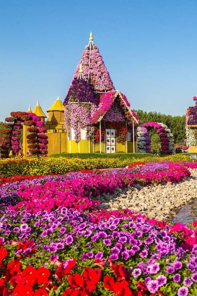 Цветочный сад Дубая пазл онлайн