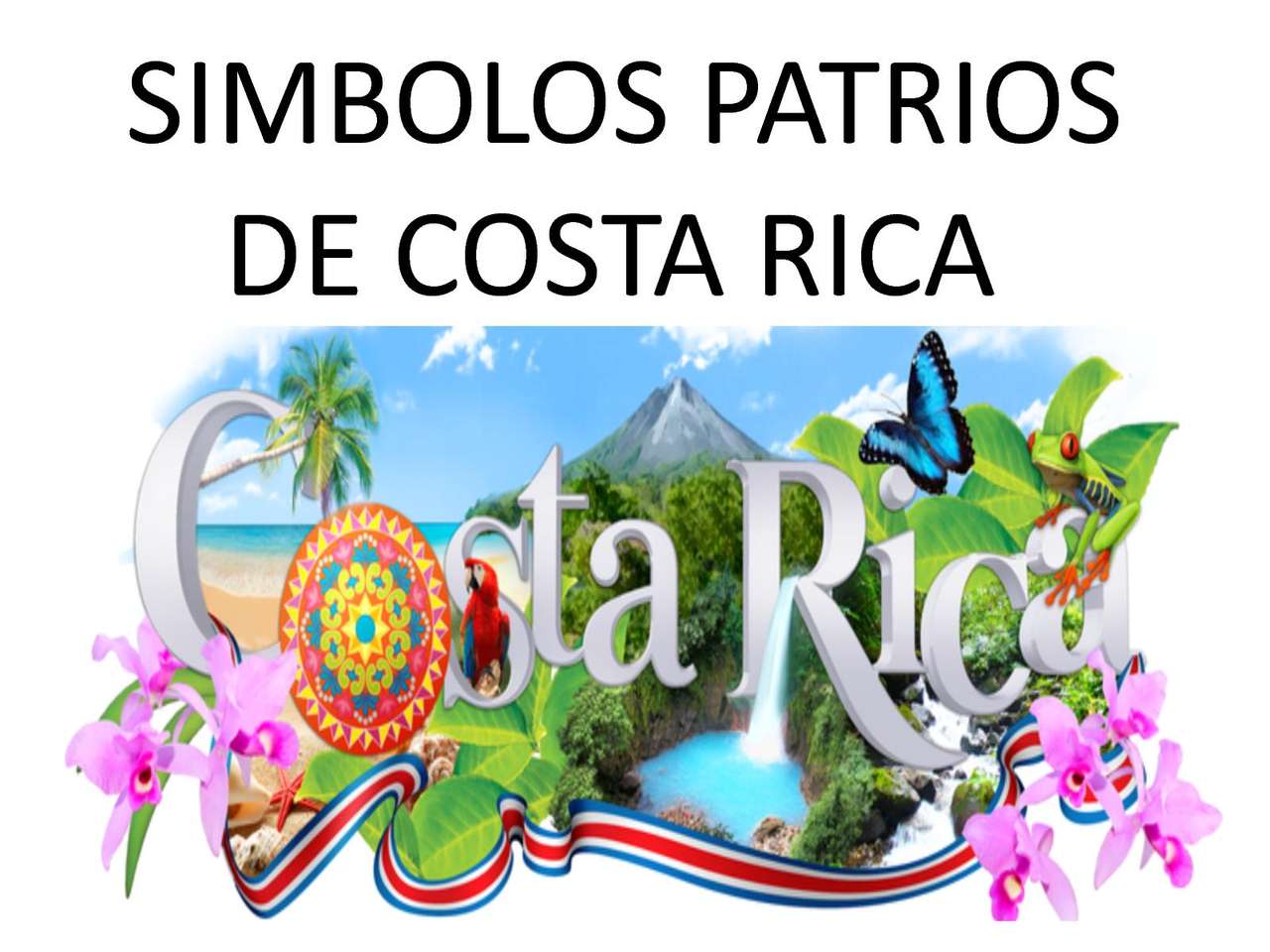 Symbole. Costa Rica Puzzlespiel online