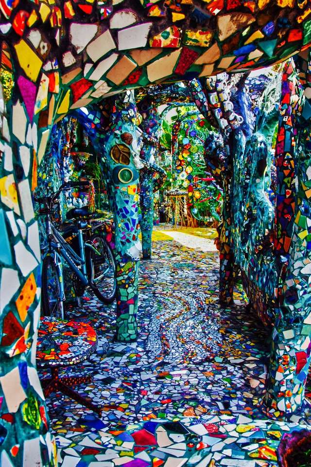 Casa de mosaico multicolorido quebra-cabeças online