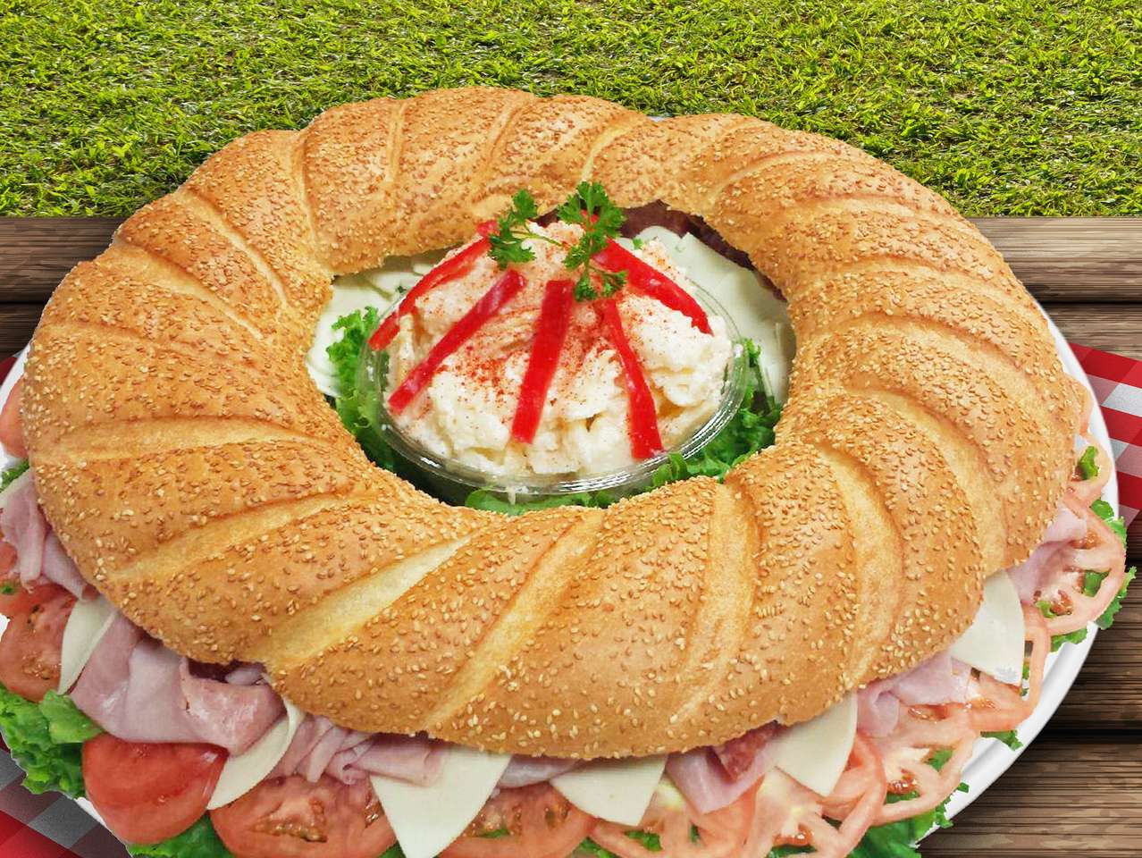 Óriás szendvics kirakós online