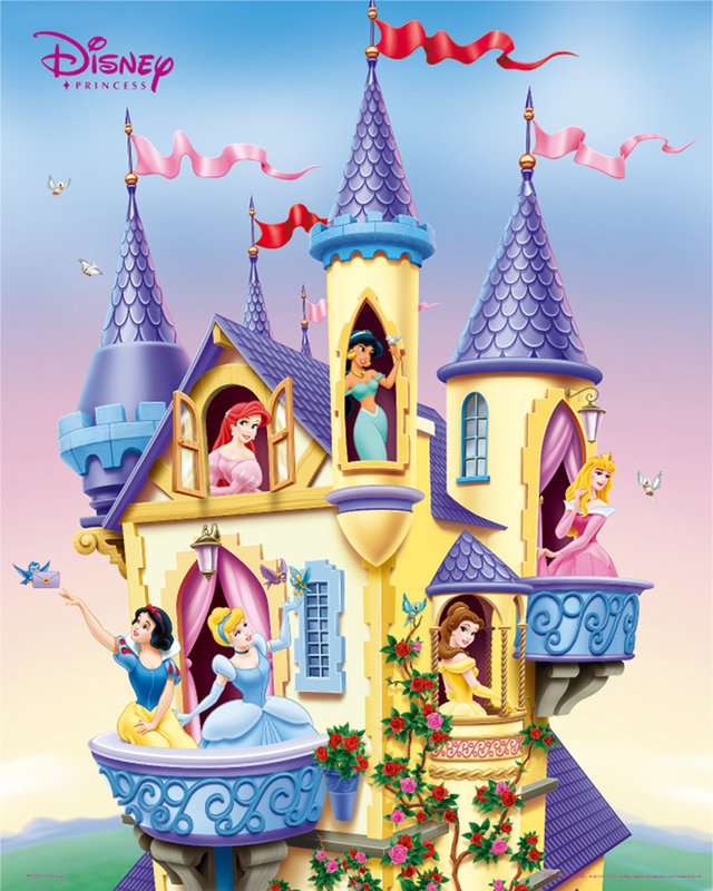 Afiș - prințese Disney puzzle online